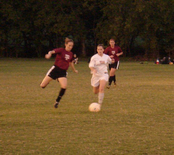 A college club soccer match