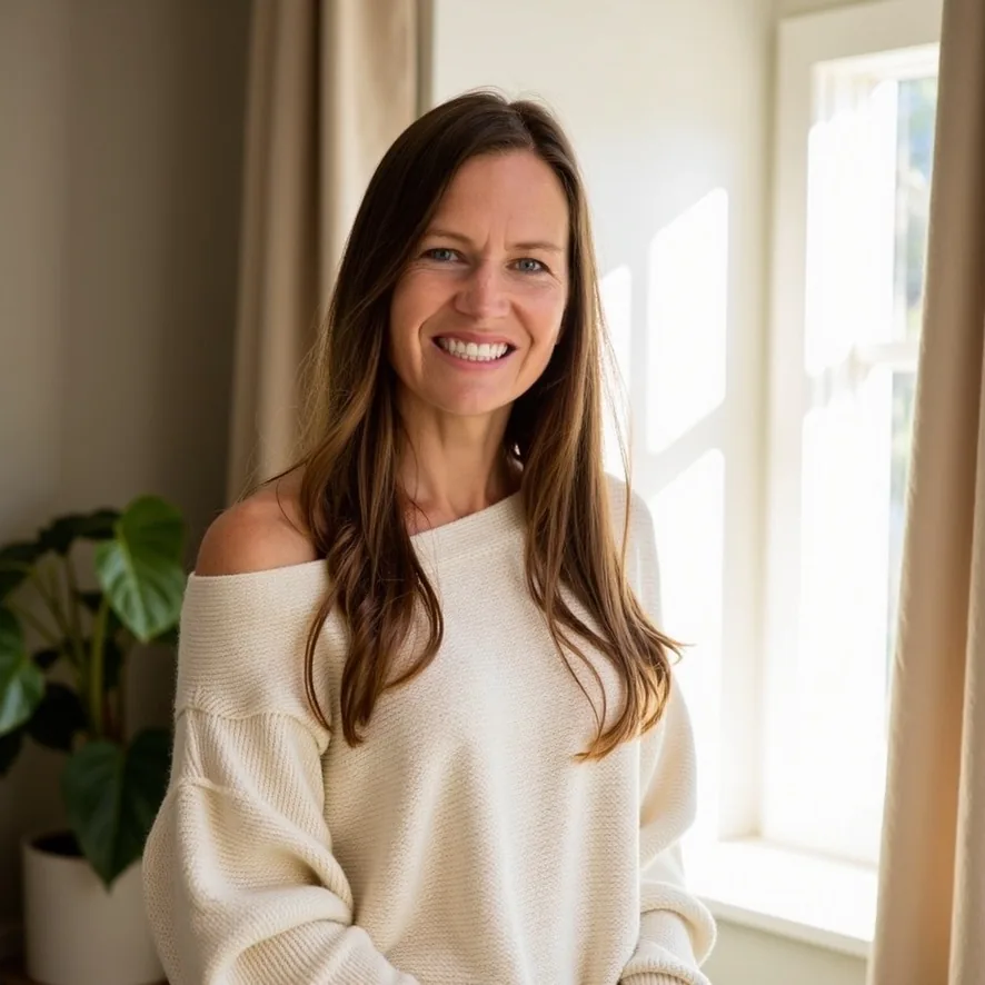 Wendy Copeland standing beside a sunlit office window